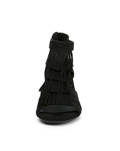 Fashion Back Zipper High Heel Fishmouth Roman Shoes