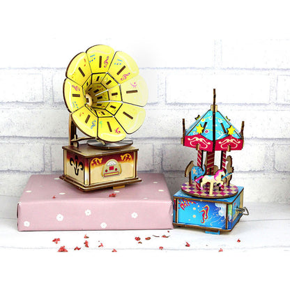 Desktop Adult Children Girl Gift Music Box Carousel