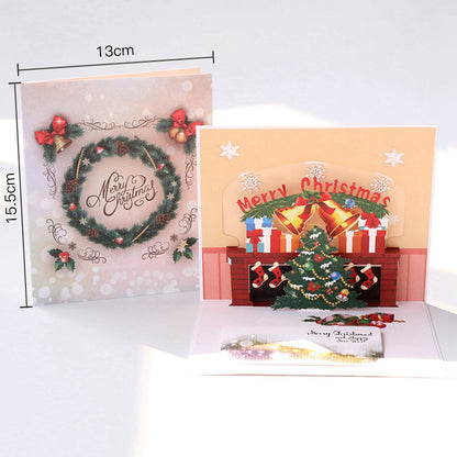 3d Christmas Greeting Card Stereo Christmas Tree Card Creative