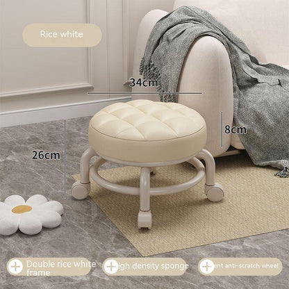 Household With Wheels Rotating Floor Cleaning Low Stool