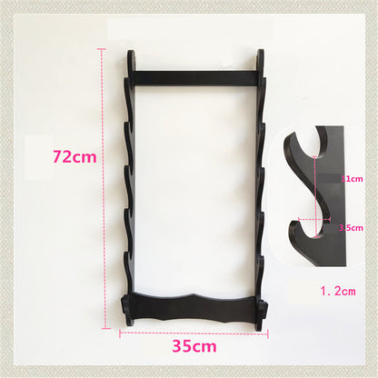 Wall-mounted Sword Rack, Home Black Flute Rack