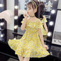 Medium And Big Children Floral Skirt Summer Little Girl Fashionable Princess Dress