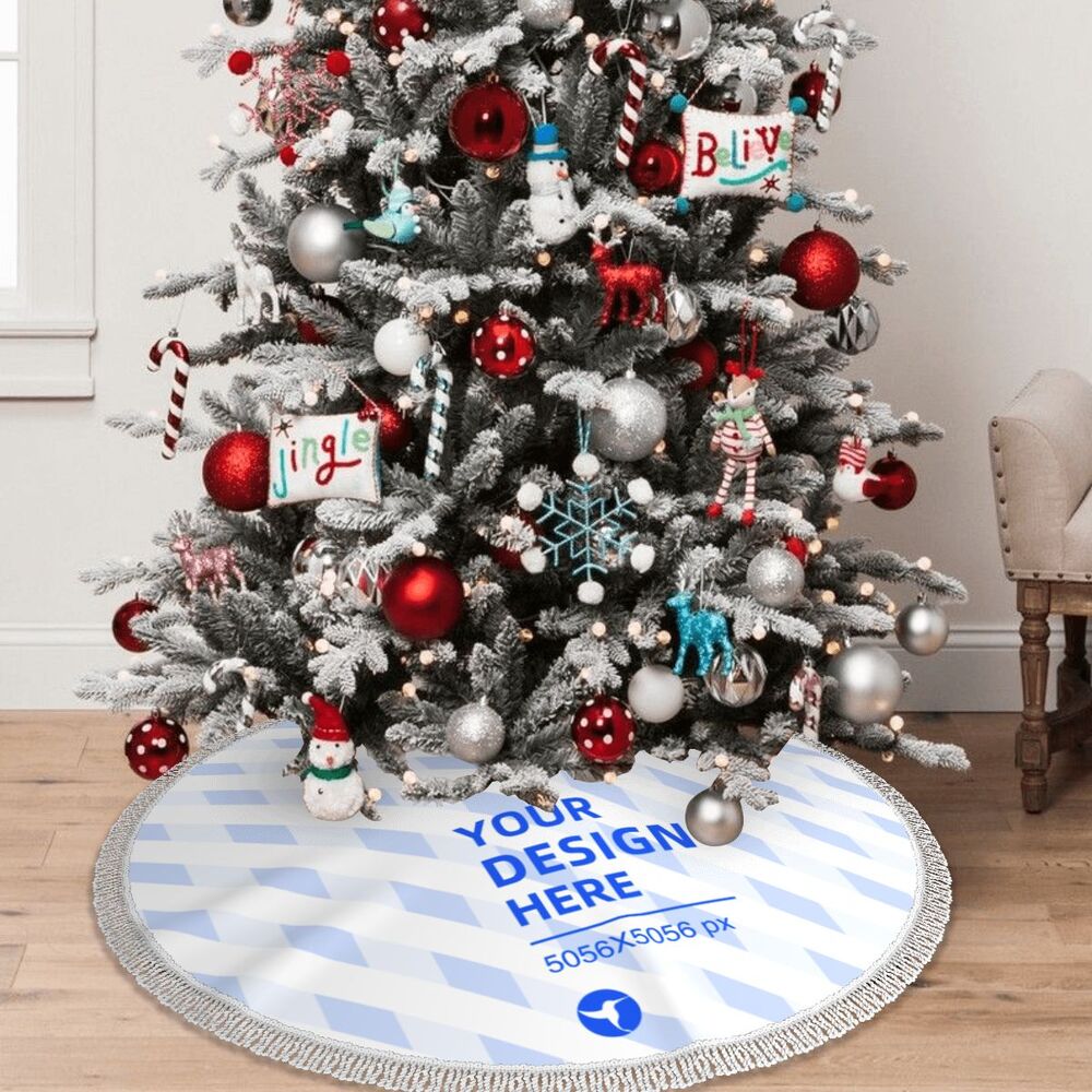 Create Your Own Fringed Edge Christmas Tree Padded Apron