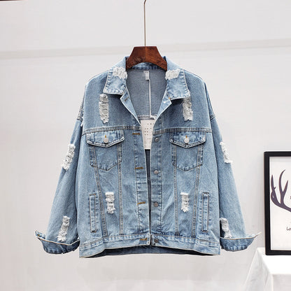 Women's Plus Size Short Jacket Denim Jacket