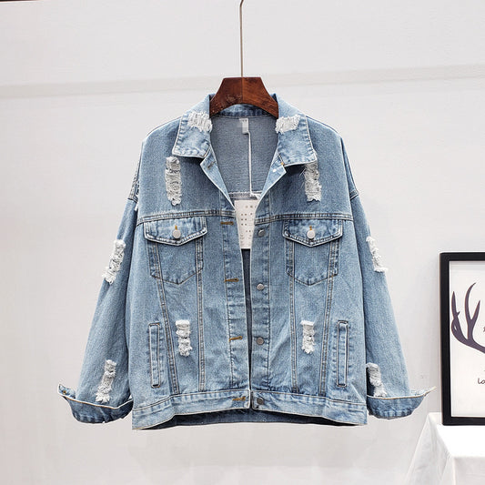 Women's Plus Size Short Jacket Denim Jacket