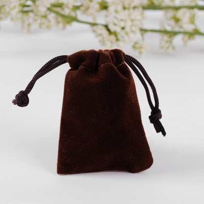 Flannel Drawstring Jewelry Solid Drawstring Pocket