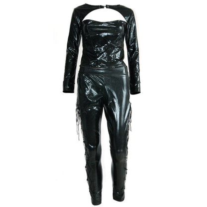 New Leather One-piece Catsuit Dress