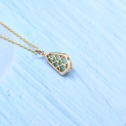 925 Silver Relief Tianhe Stone Double-sided Pendant