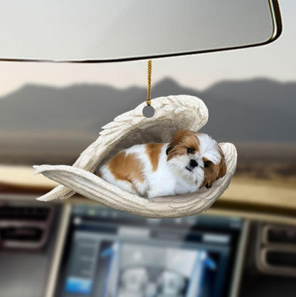 Car Pendant Sleeping Dog Angel Home Decor Acrylic Showcase Hanging Ornaments For Doors