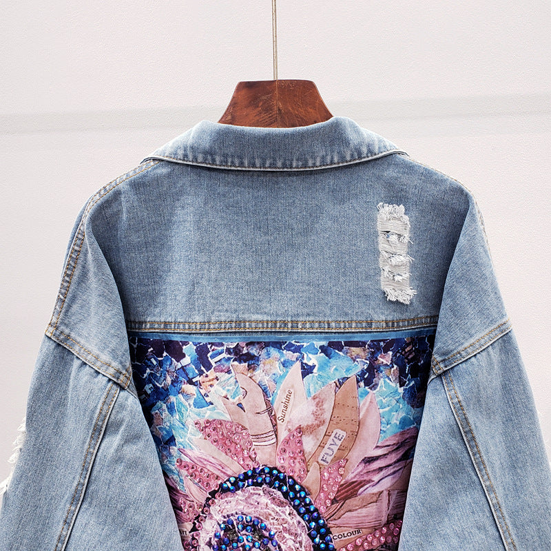 Women's Plus Size Short Jacket Denim Jacket