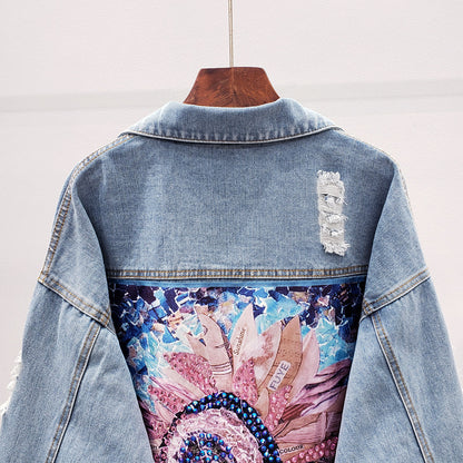 Women's Plus Size Short Jacket Denim Jacket