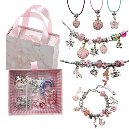 Cartoon Fancy Beaded Bracelet Set Handmade DIY Ornament Gift Box