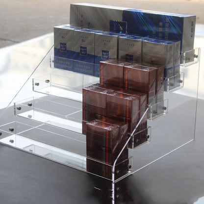 Convenience Store Supermarket Acrylic Cigarette Storage Display Rack