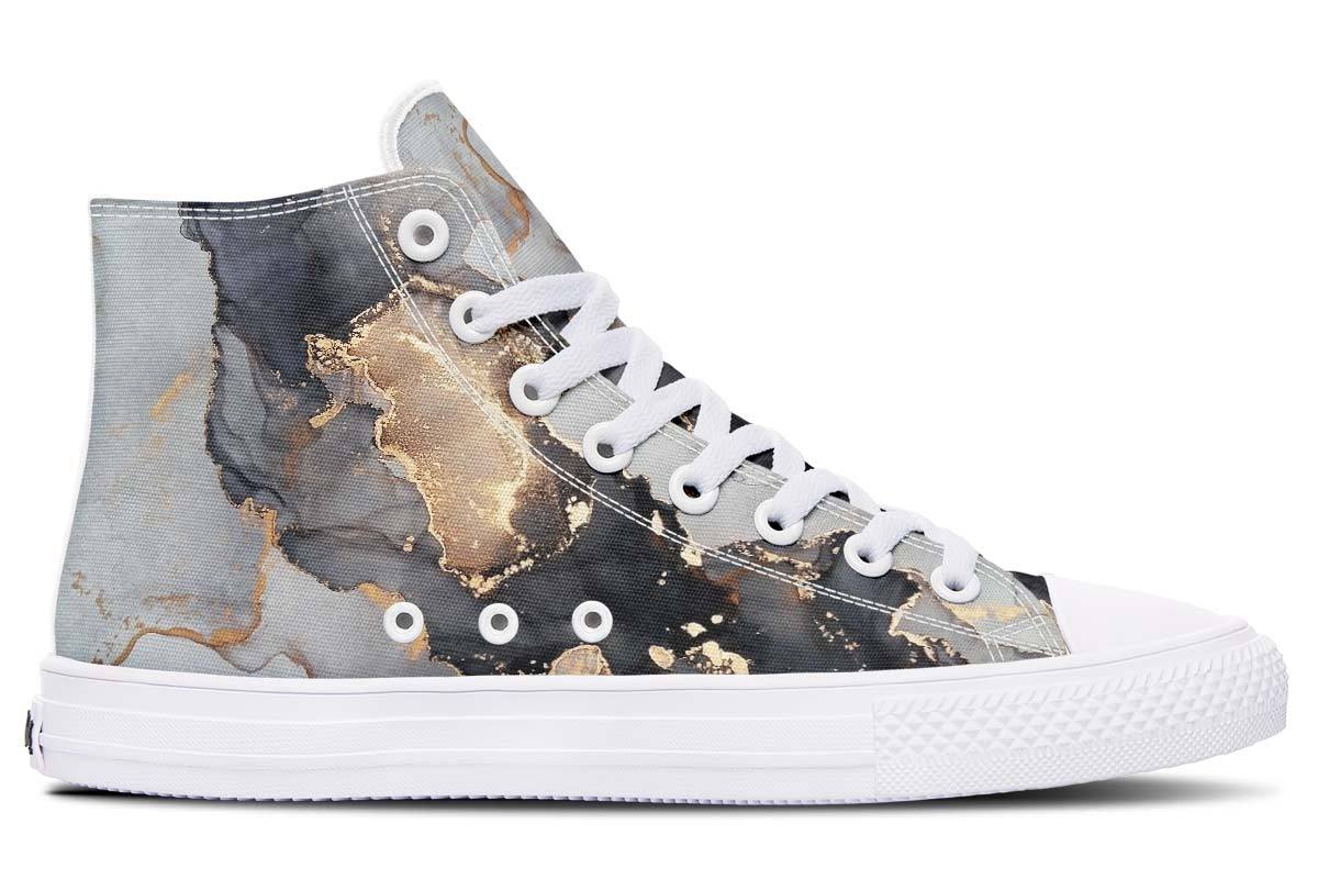 Printed Couple High Top Canvas Shoes