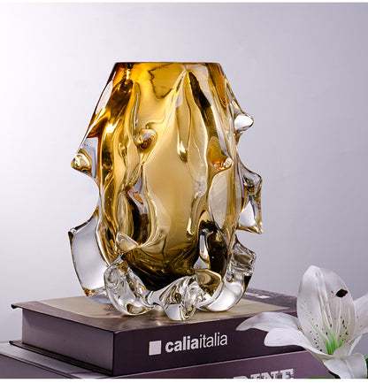 Creative Crystal Glass Vase Flower Arrangement Art Ornaments