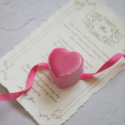 Love Velvet Necklace Solid Color Jewelry Box Gift