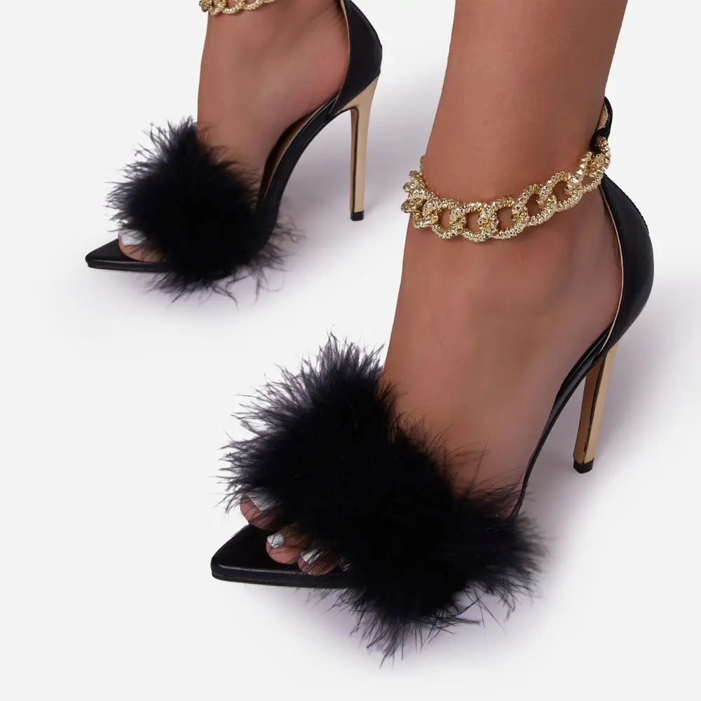 Women Solid Color Woolen One Line Zippered Shoes - FLIPSTYLEZLLC