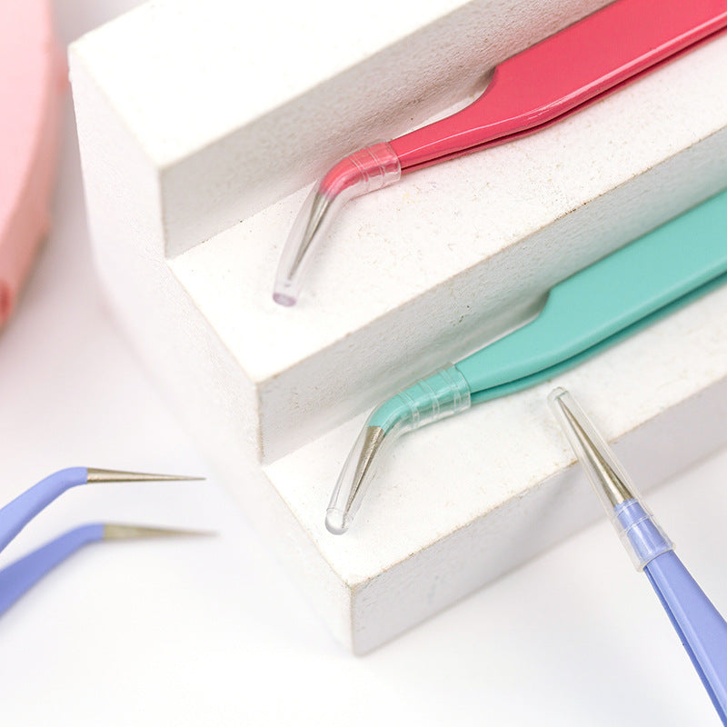 Stainless Steel Tweezers Macaron Colored Handbook And Paper Tape