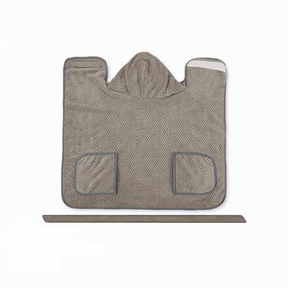 Dog Body Towel High Absorbent Quick Drying Dog Bath Robe Warm Soft Dog Bath Robe Towel With Adjustable Waistband