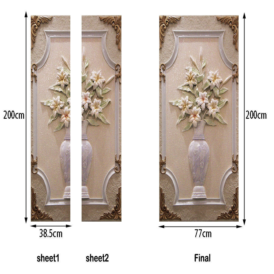 Plant Flower Creative 3d Three-dimensional Door Sticker