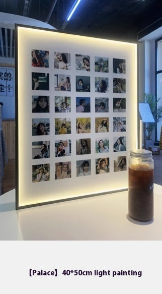 Gong Square Shaped Yi Photo Frame Photo Puzzle Table Decoration