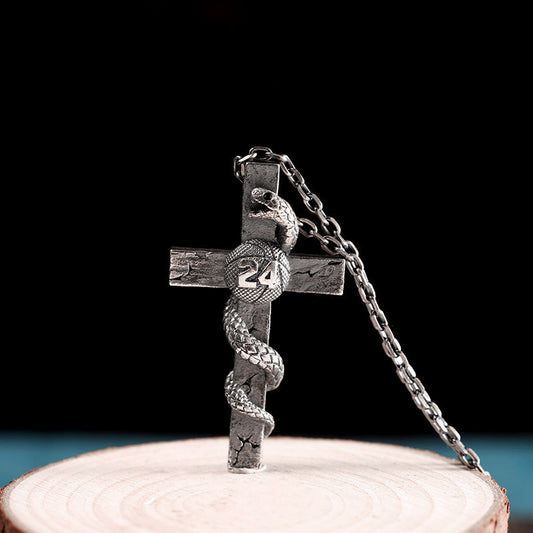 S925 Silver Personalized Hip Hop Men's Cross Necklace