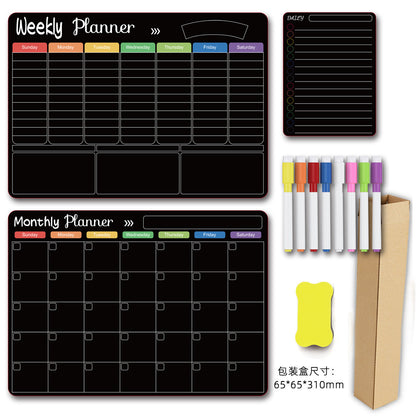 Calendar Magnetic White-board Wall Sticker Learning Schedule Refridgerator Magnets Message Board