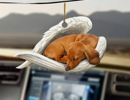 Car Pendant Sleeping Dog Angel Home Decor Acrylic Showcase Hanging Ornaments For Doors