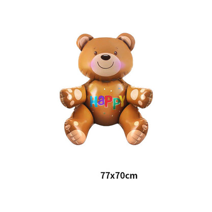 Big Bear Foil Balloon Large Size Love Heart Wedding