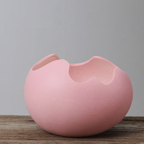 Eggshell Living Room Ceramic Hydroponic Vase Pot Desktop Flower Small And Simple Indoor Green Dill