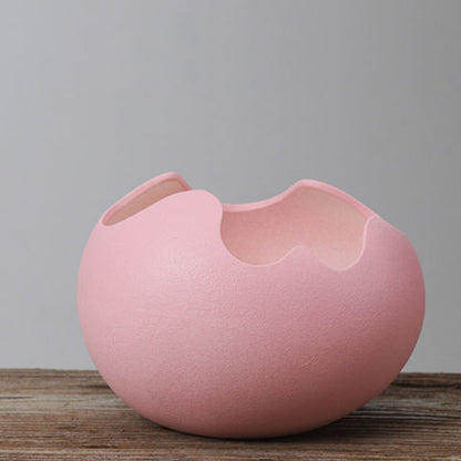 Eggshell Living Room Ceramic Hydroponic Vase Pot Desktop Flower Small And Simple Indoor Green Dill