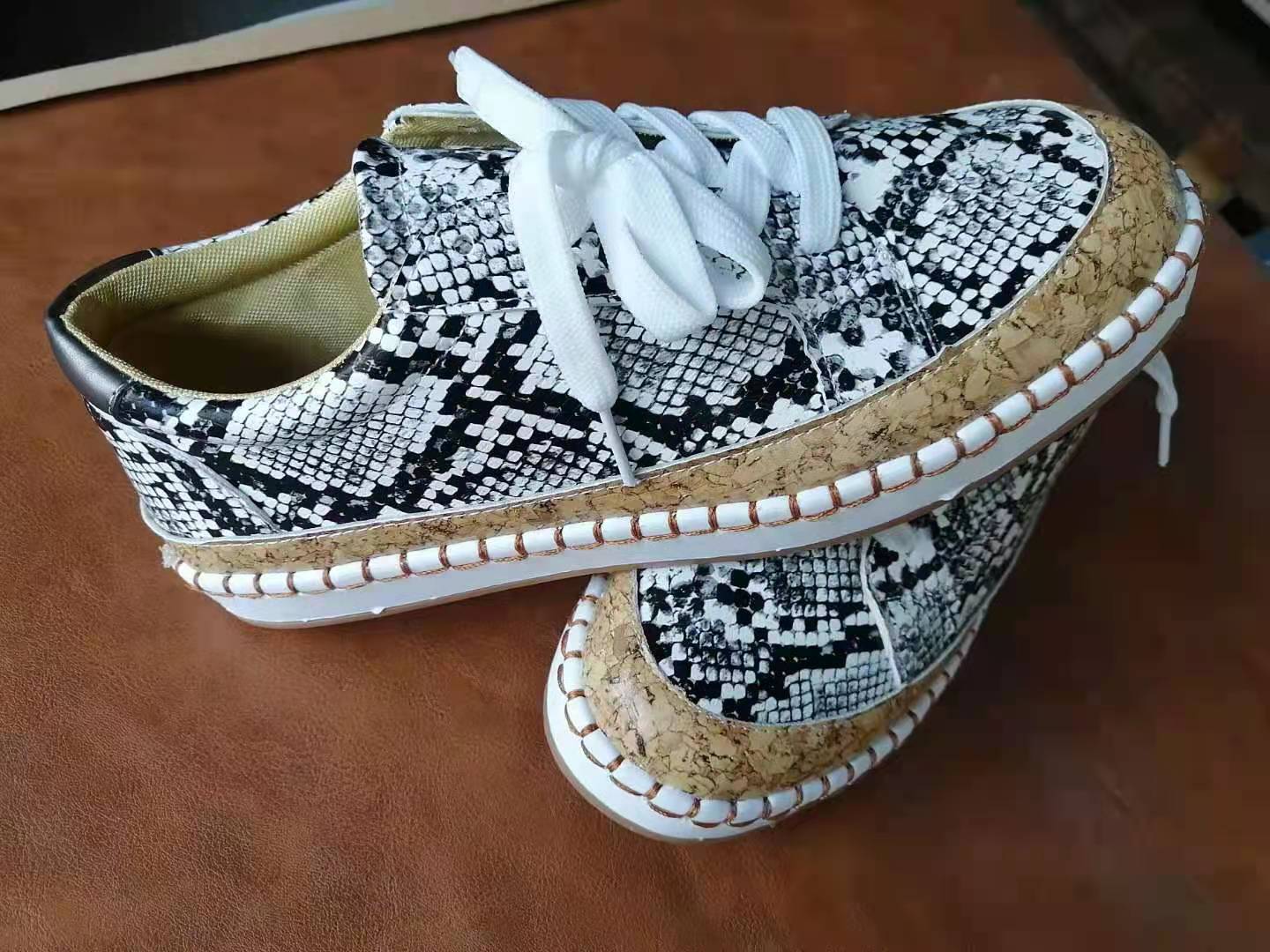 Platform Snake Print Fashion Casual Single Women Shoes - FLIPSTYLEZLLC
