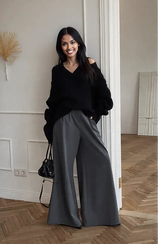 New fall style cream color High Waist trousers Pants for women