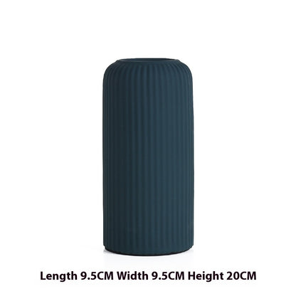 Modern Minimalist Ceramic Vase Morandi Wide Mouth Dry Desktop TV Cabinet Flower Arrangement Decoration