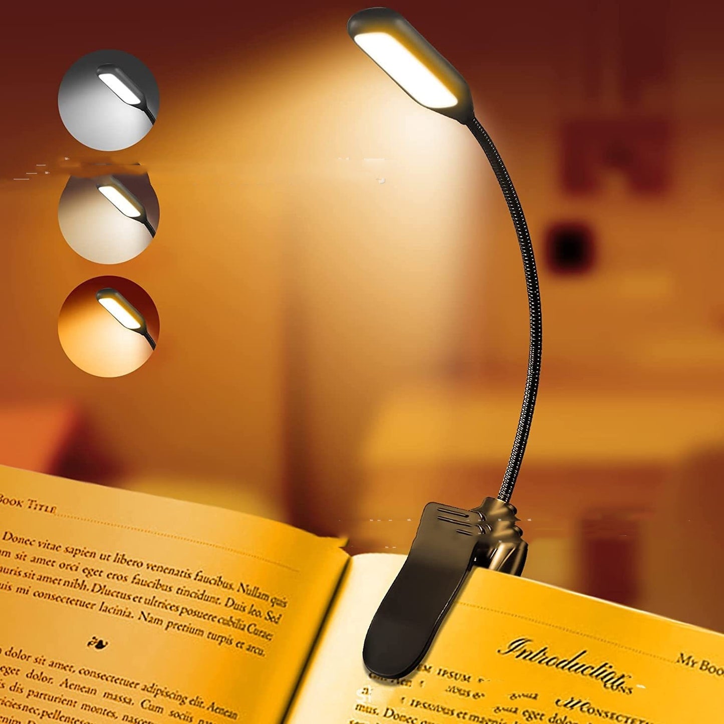 Rechargeable Plastic Reading Lamp