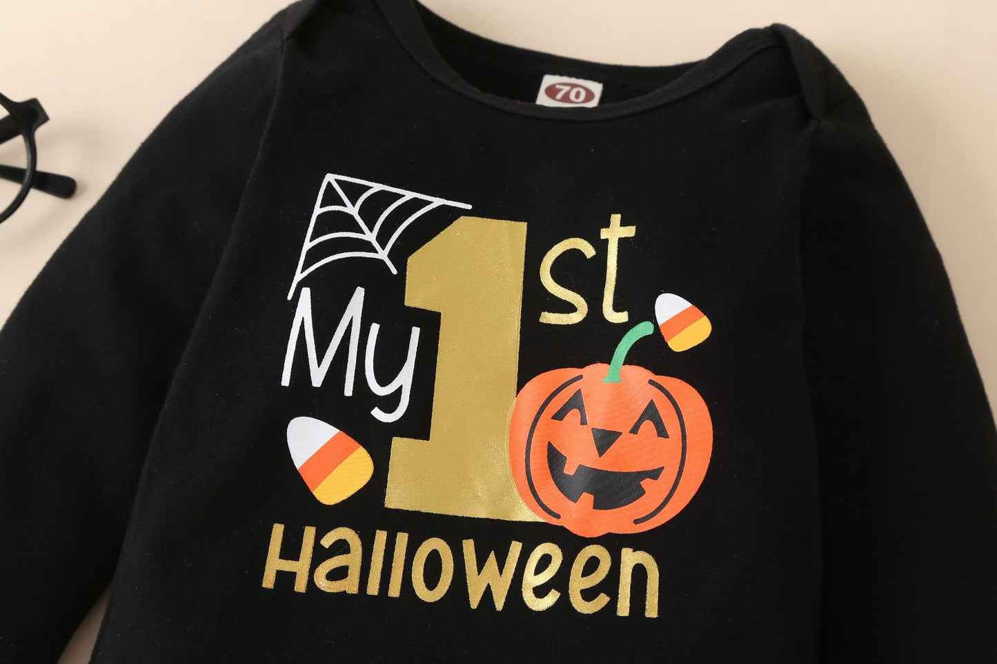 New Foreign Trade Baby Pumpkin Long-sleeved Dressing Room Trousers Suit