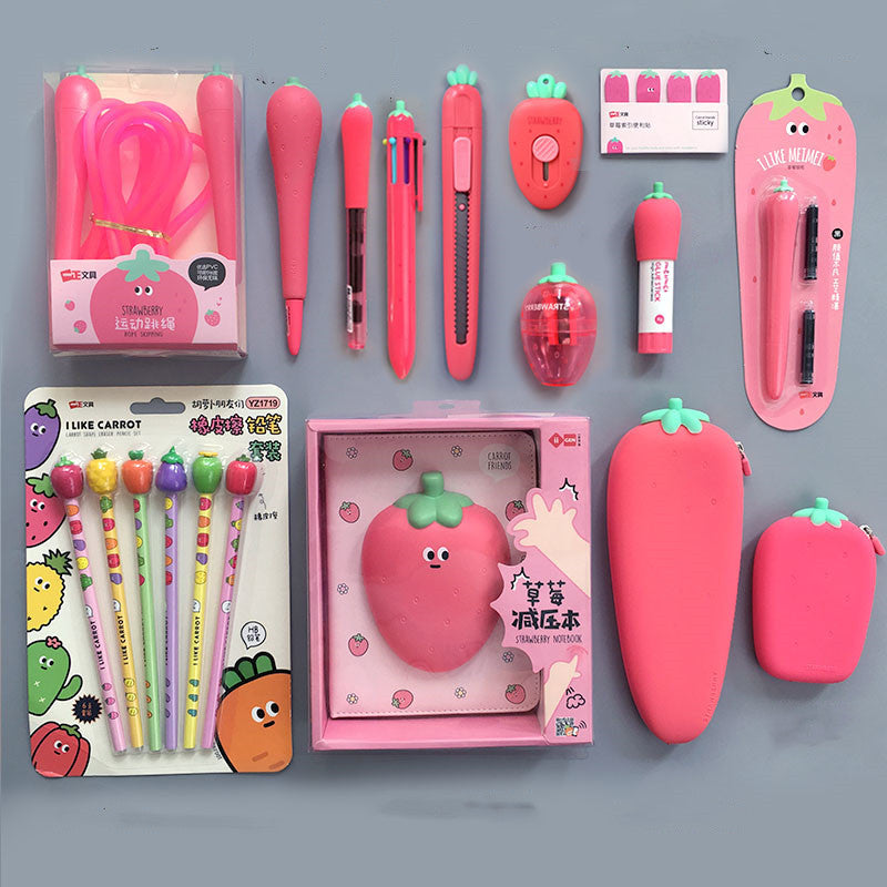 Silicone Pencil Bag Student Cute Plush Storage Bag