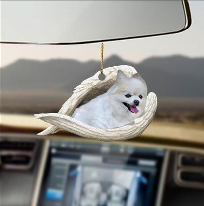 Car Pendant Sleeping Dog Angel Home Decor Acrylic Showcase Hanging Ornaments For Doors