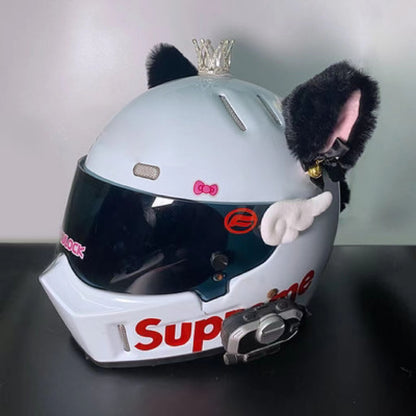 Scooter With Lights Motorcycle Shiny Veil Helmet Accessories Motorcycle Wedding Headdress