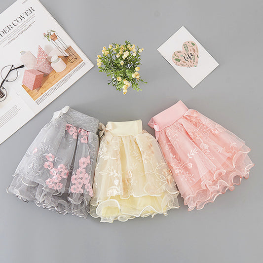 Girls All-match Net Gauze Skirt Children's Skirts