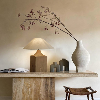 Silent Style Atmosphere Bed & Breakfast Chinese Solid Wood Living Room Table Lamp