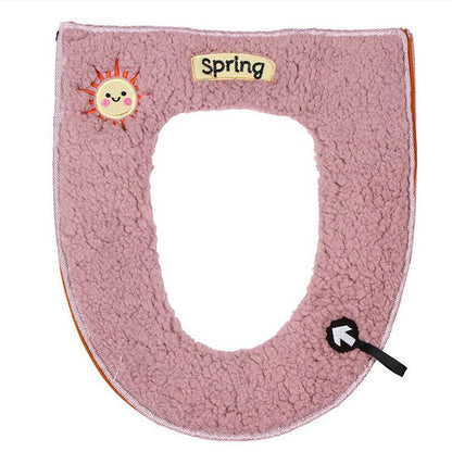Household Toilet Washer Winter Plush Toilet Cover