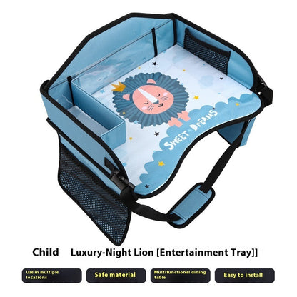 CAR Children's Dinner Plate Baby Caring Fantstic Product Car Rear Storage Small Table Board