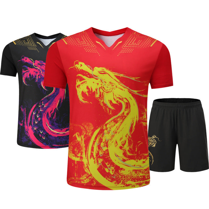 SPORTSWEAR FOR TENN BOY DRAGON DESIGN Breathable Short-sleeved Top