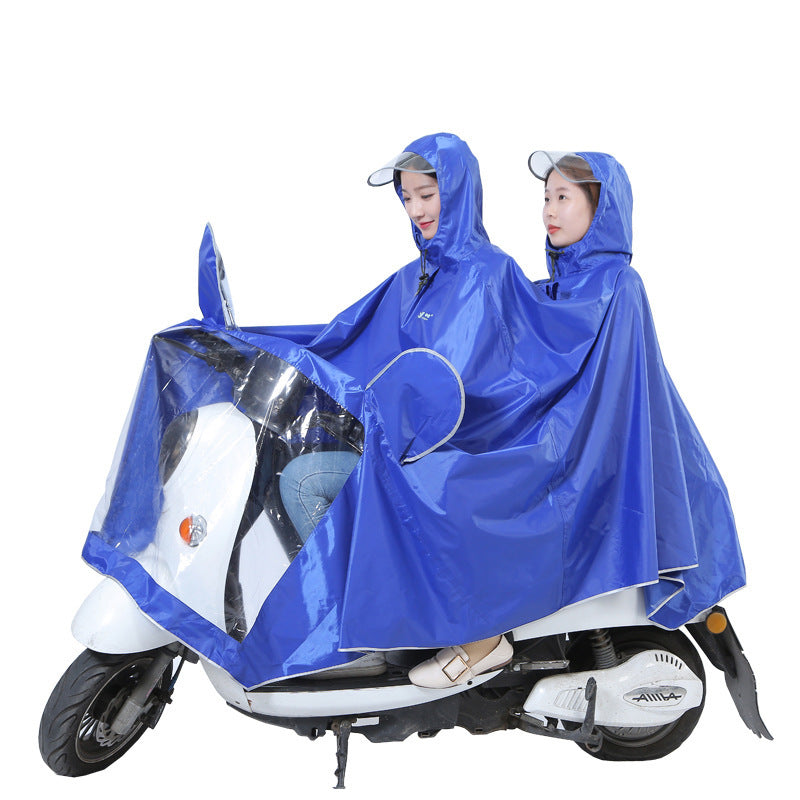New Electric Bike Motorcycle Raincoat Riding Poncho Splashing Water Double