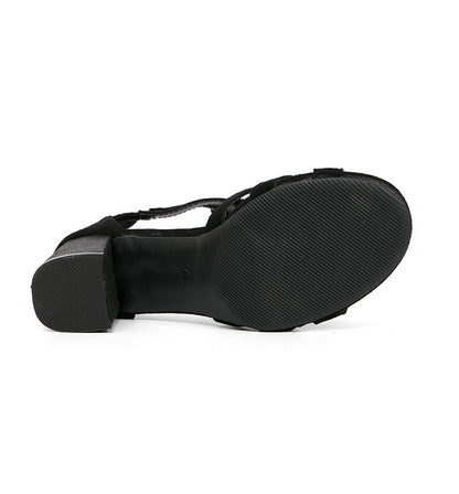Fashion Back Zipper High Heel Fishmouth Roman Shoes