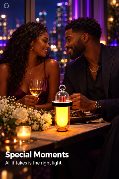 Black American couple romantic dinner