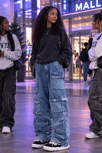Black American teen at mall