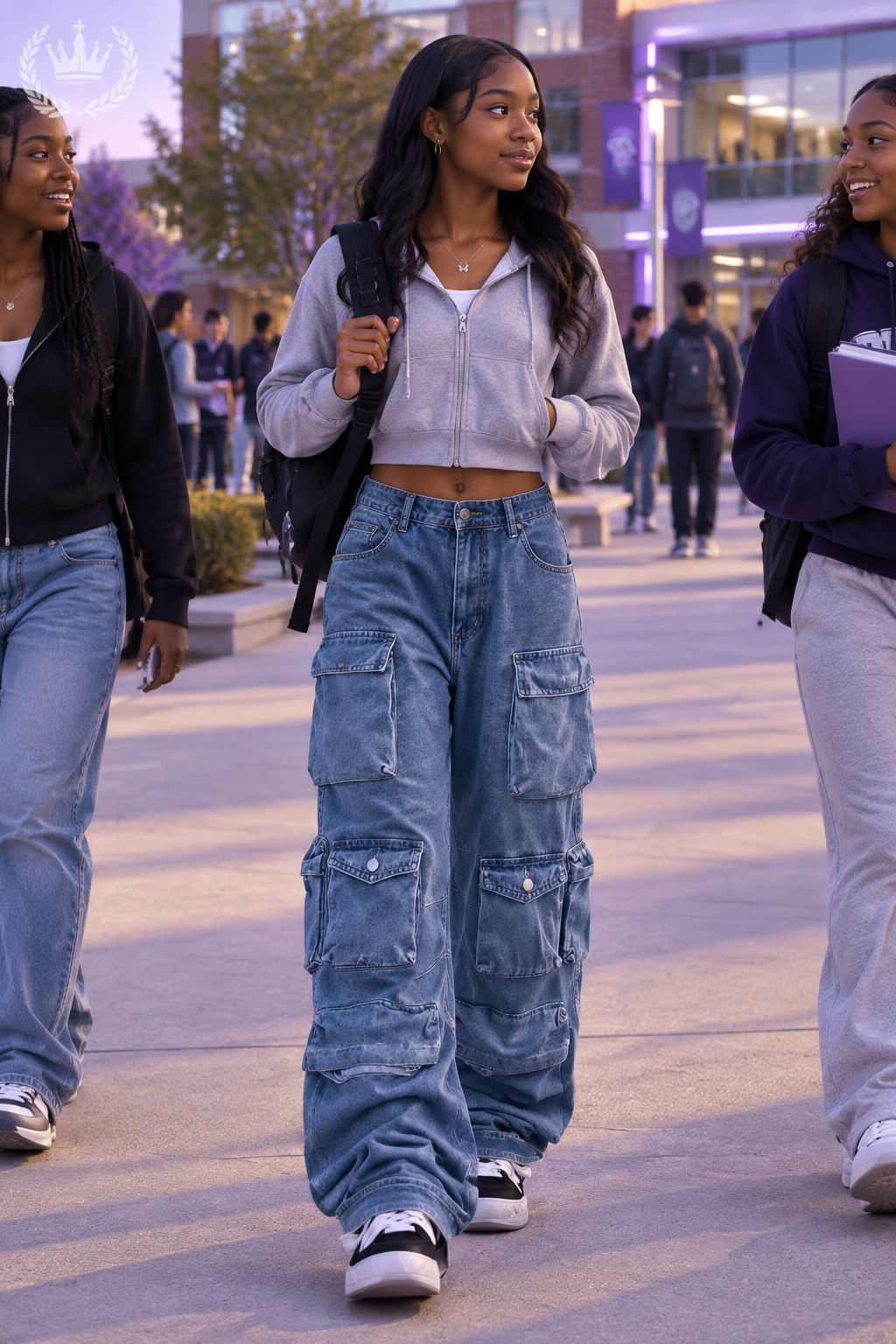 Black American teen at school
