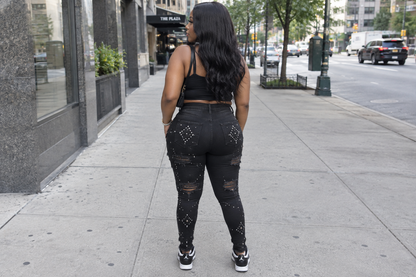 Black jeans - back view